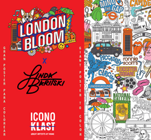 Cargar imagen en el visor de la galería, &quot;London Bloom&quot; x LINDA BARITSKI: Póster gigante para colorear
