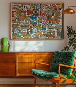 "London Bloom" x LINDA BARITSKI: Póster gigante para colorear
