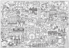 Cargar imagen en el visor de la galería, &quot;London Bloom&quot; x LINDA BARITSKI: Póster gigante para colorear
