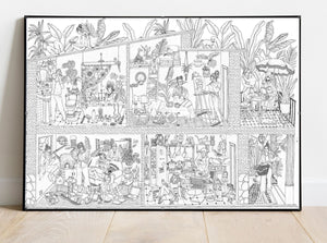 "Ellas" x ANA JARÉN: Póster gigante para colorear