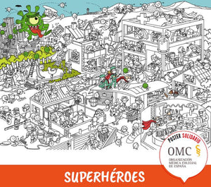 "Superhéroes": x BELATZ: Póster gigante SOLIDARIO para colorear